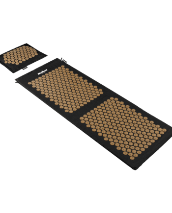 ECO Health Mat with Acupressure Spikes with Pillow, 130x50cm, XXL, Gold Spikes, Rebel Active