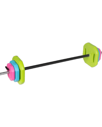 Folding barbell with bituminous weight, bar 140cm, training set 20kg, REBEL ACTIVE